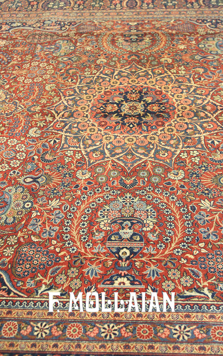 Tappeto Grande Persiano Antico Kashan Dabir n°:70938871